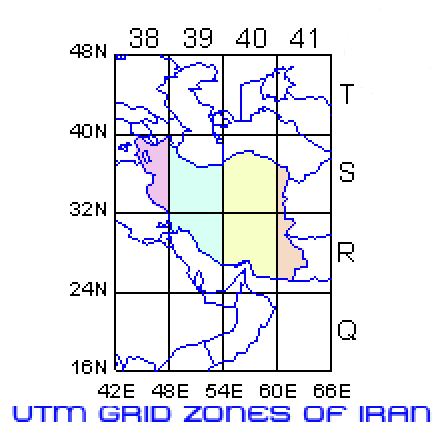 Utm Zone Map Iran
